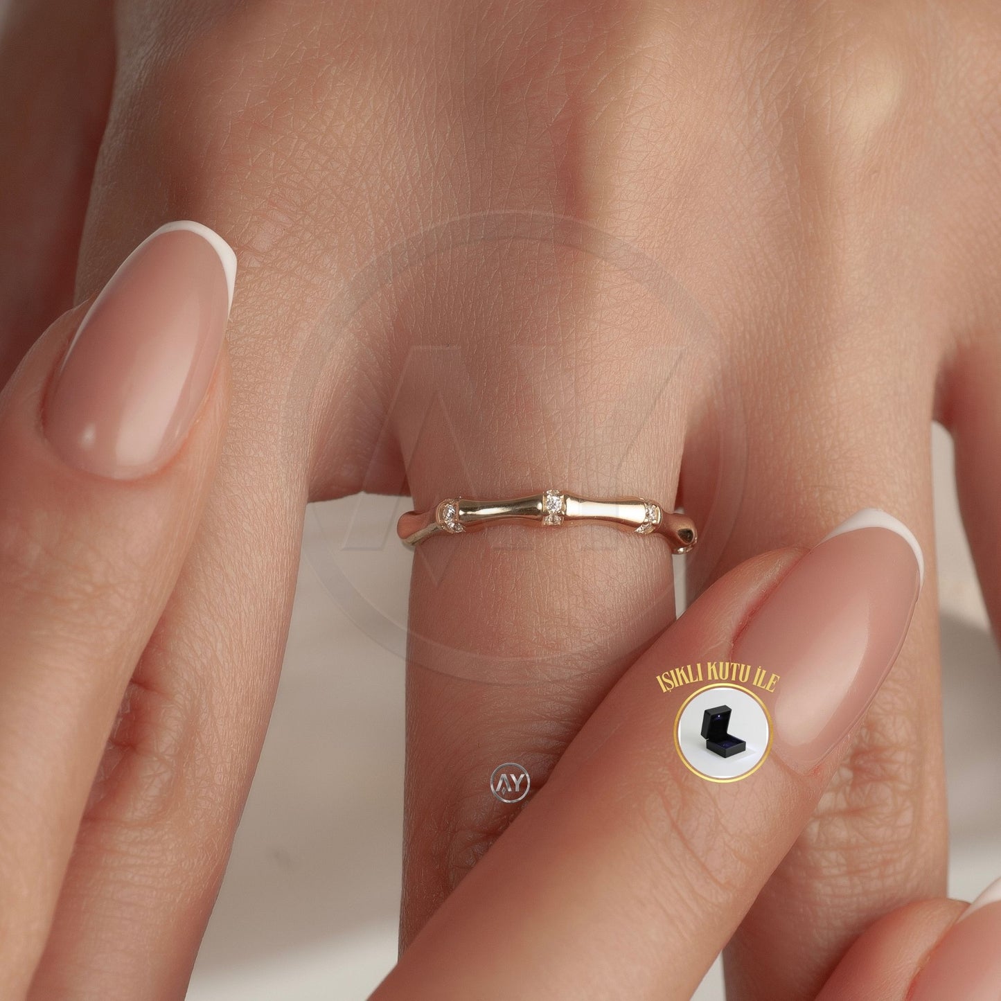 14 Ayar Altın Yüzük – 1.25 Gr. | Eklem Çıtır Yüzük, Işıklı Kutulu & Garanti Belgeli & Karton Çantalı