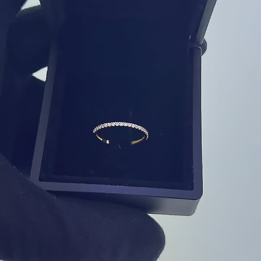 14 Ayar Altın Yüzük – 1.00 Gr. | Yarım Tur Çıtır Yüzük  & Işıklı Kutulu & Garanti Belgeli & Karton Çantalı